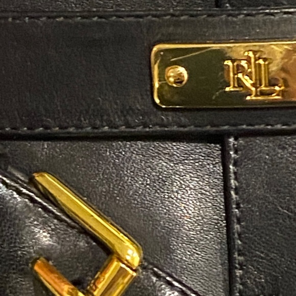 Lauren Ralph Lauren black leather heeled zip up booties. sz 8.5 - Picture 8 of 16